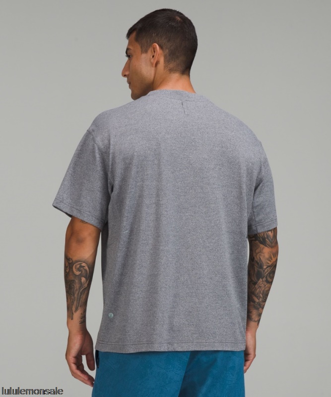 Lululemon Deutschland DELULU813 | Relaxed-Fit Trainings-Kurzarmshirt Schwarz Meliert